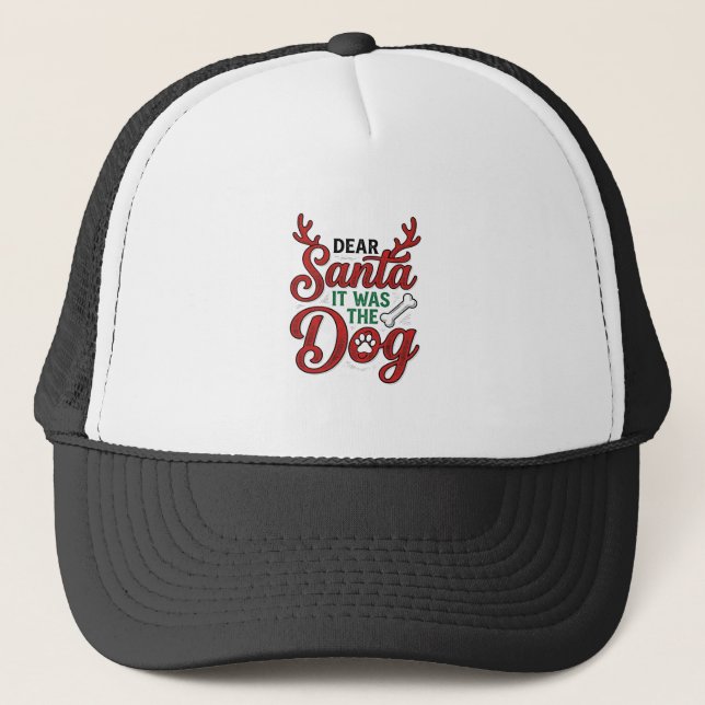 Gorra De Camionero Querido Santa Fue El Perro Diseño De Camiseta De N (Anverso)