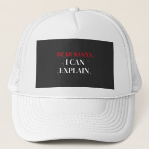Gorra De Camionero Querido Santa Puedo Explicar Camiseta Divertida de