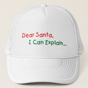 Gorra De Camionero Querido Santa, Puedo Explicar - Carta Divertida a