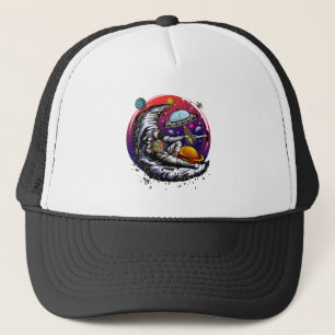 Gorra De Camionero Queso de la luna espacial