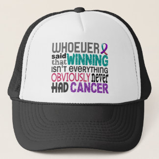 Gorra De Camionero Quienquiera dijo al cáncer de tiroides