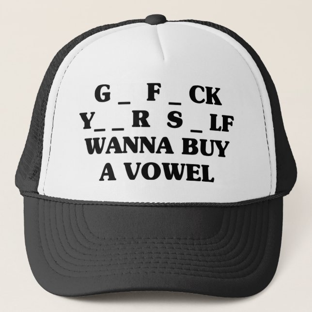 Gorra De Camionero Quieres Comprar Una Vocal (Anverso)