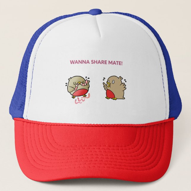 Gorra De Camionero ¡Quiero compartir a mate! (Anverso)