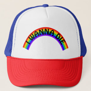 Gorra De Camionero Quiero morir - Arcoiris