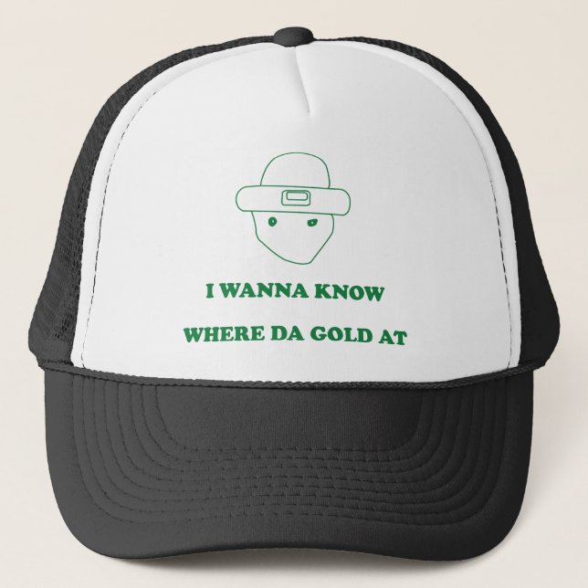Gorra De Camionero Quiero saber en dónde oro de DA (Anverso)