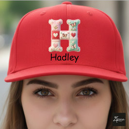 Gorra De Camionero Quilted Patchwork Initial Letter H Nursery