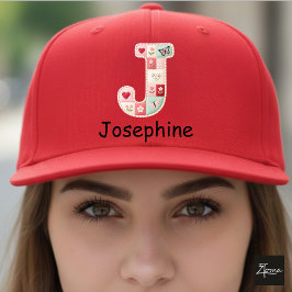 Gorra De Camionero Quilted Patchwork Initial Letter J Nursery