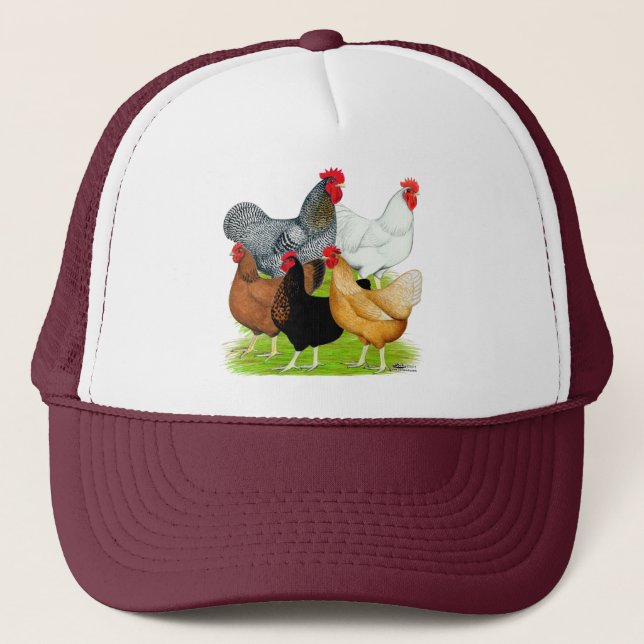 Gorra De Camionero Quinteto de pollo vinculado al sexo (Anverso)