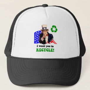 Gorra De Camionero ¡Quisiera que usted reciclara!
