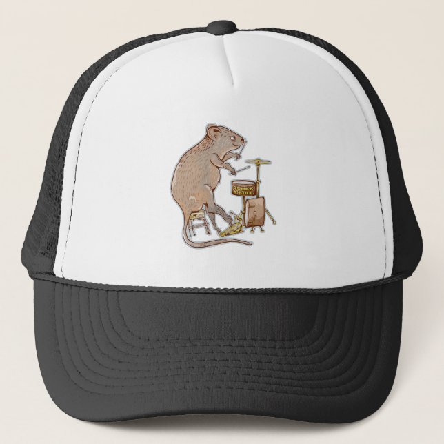 Gorra De Camionero Quokka Australian Animal Drummer (Anverso)