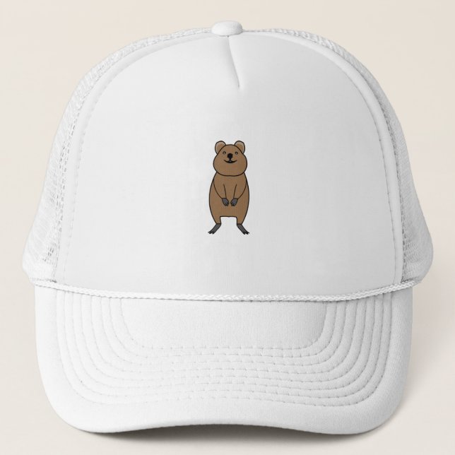 Gorra De Camionero Quokka feliz animal lindo para niños (Anverso)