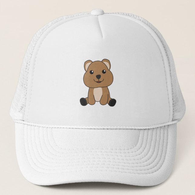 Gorra De Camionero Quokka Happy Cute Animals Quokkas (Anverso)