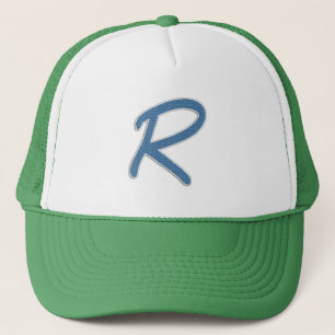 Gorra De Camionero "R" inicial azul
