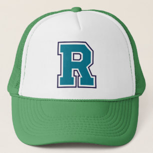 Gorra De Camionero "R" inicial verde azulada