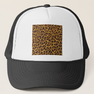 Gorra De Camionero RAB Rockabilly Estampado Leopardo Marrón Dorado