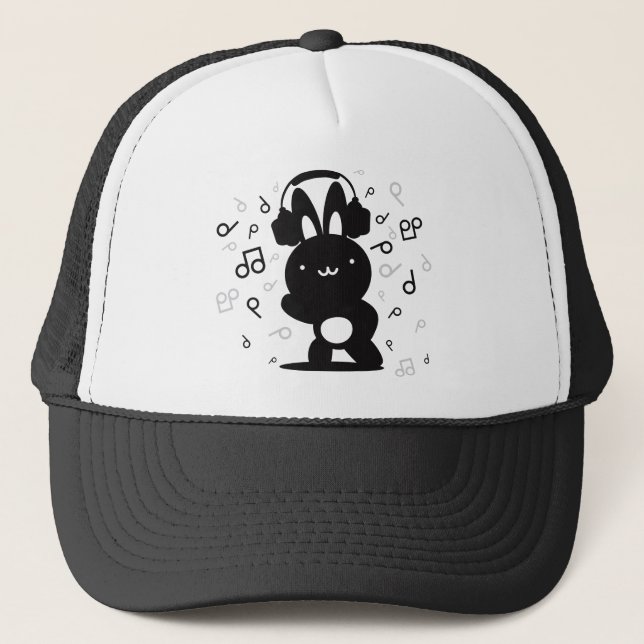 Gorra De Camionero Rabbit_Headphones (Anverso)