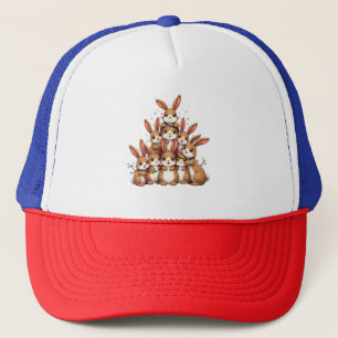 Gorra De Camionero Rabits Árbol de Navidad Feliz Navidad Navidad Navi