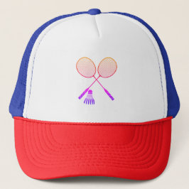 Gorra De Camionero Racas de Badminton Shuttlecock Birdie Ombre
