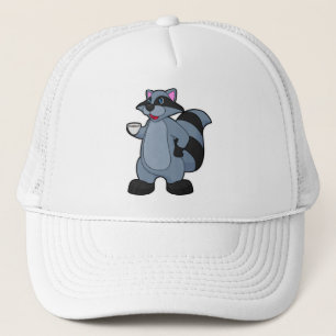 Gorra De Camionero Racoon con copa de café