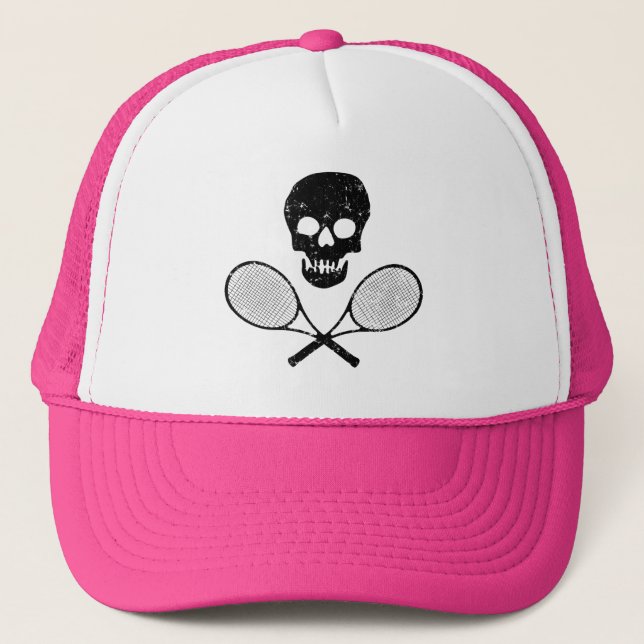 Gorra De Camionero Racquets de cráneo y tenis (Anverso)