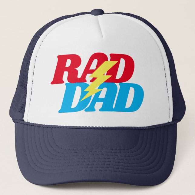 Gorra De Camionero Rad Dad Lightning Bolt (Anverso)