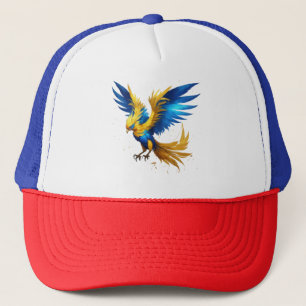 Gorra De Camionero Radiant Phoenix Sky T-Shirt: Belleza azul y amaril