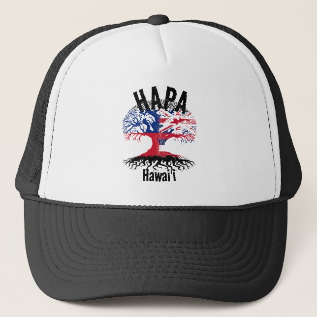 GORRA DE CAMIONERO RAÍCES DE HAPA SAMOAN HAWAII (Anverso)