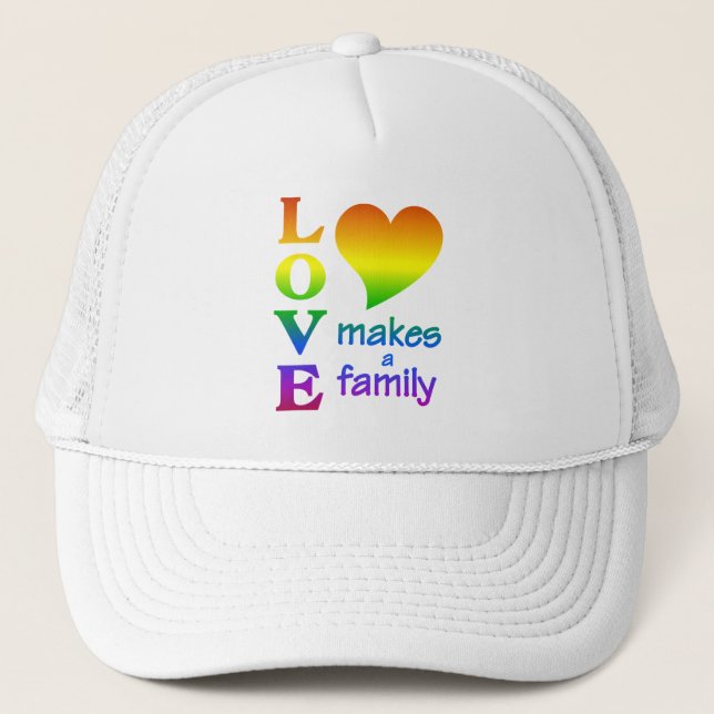 Gorra De Camionero Rainbow Family hat - choose color (Anverso)