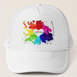Gorra De Camionero Rainbow Modern Stripe LGBT