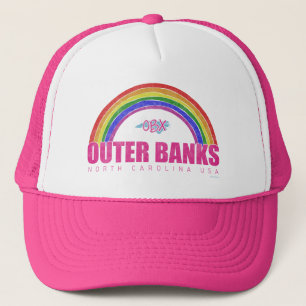 Gorra De Camionero Rainbow Outer Banks OBX North Carolina USA Vintage