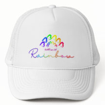 RainbowHearts  Trucker Hat 