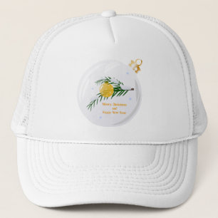 Gorra De Camionero Rama de Navidad decorada en bola de navidad