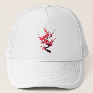Gorra De Camionero Rama delicada de cerezo japonés rosa