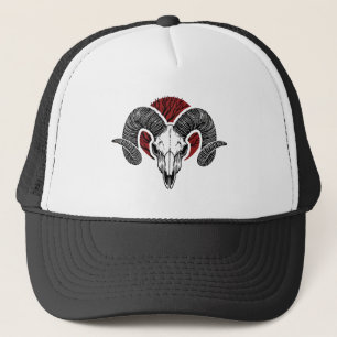 Gorra De Camionero Ram's Head Skull