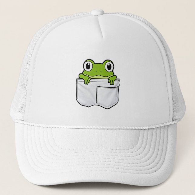 Gorra De Camionero Rana Adorable de Bolsillo (Anverso)