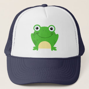 Gorra De Camionero Rana Amfibio Cute Verde