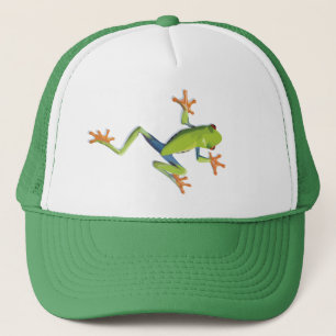 Gorra De Camionero Rana arbórea anfibia verde