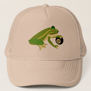 Gorra De Camionero Rana capeando una bola de ocho