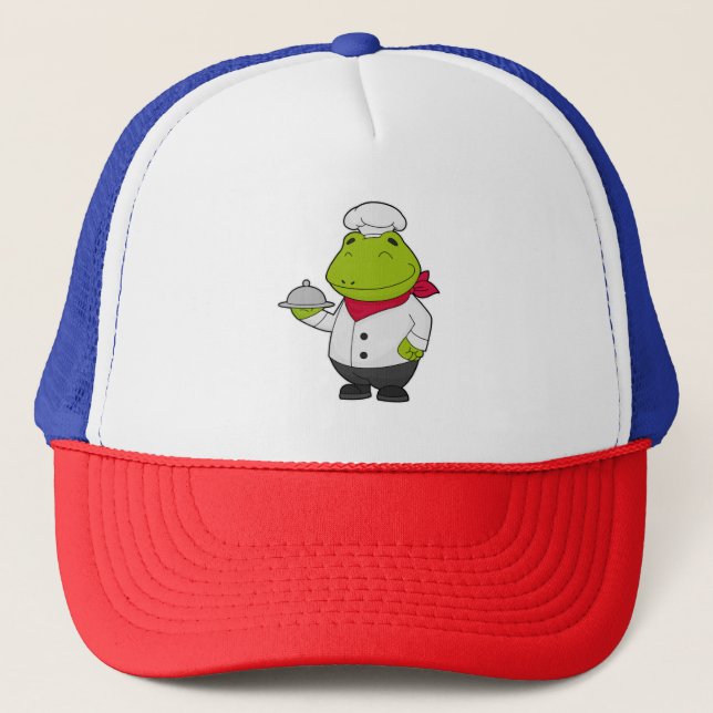 Gorra De Camionero Rana cocinada con bandeja (Anverso)