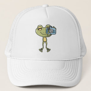 Gorra De Camionero Rana como fotógrafa con cámara
