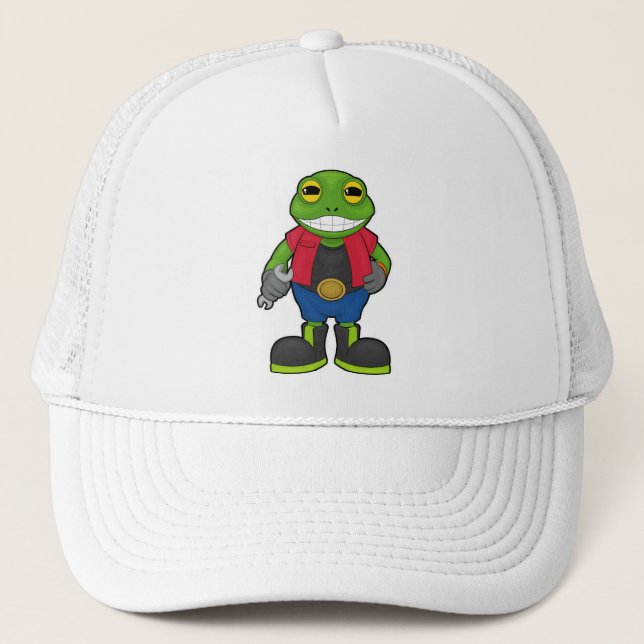 Gorra De Camionero Rana como mecánica con español (Anverso)