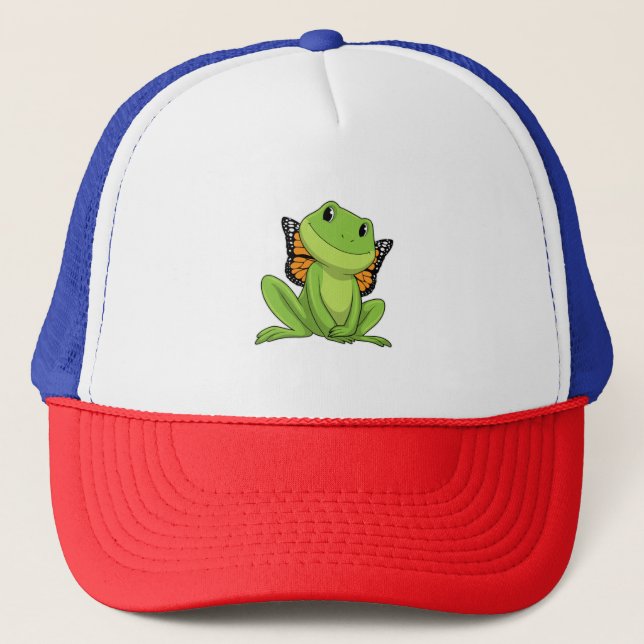 Gorra De Camionero Rana con mariposa (Anverso)