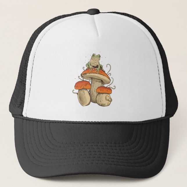 Gorra De Camionero Rana con setas (Anverso)