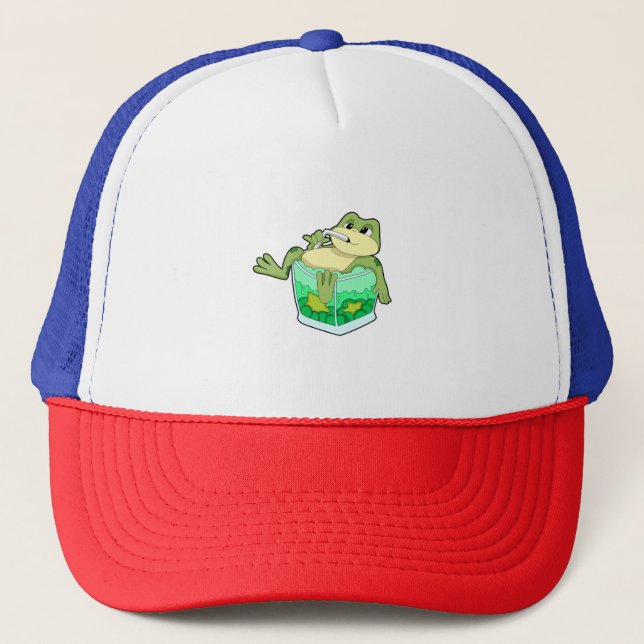 Gorra De Camionero Rana con vidrio de jugo (Anverso)