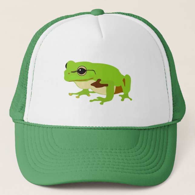 Gorra De Camionero Rana Cute Green Tree (Anverso)