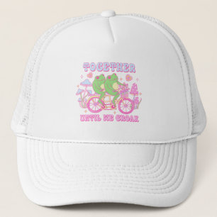 Gorra De Camionero Rana De Pareja Cuta - Juntos Hasta Que Cruzamos