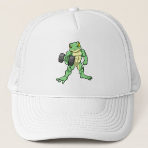 Gorra De Camionero Rana en Bodybuilding con Dumbbell