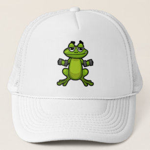 Gorra De Camionero Rana en el entrenamiento de Biceps con campanas de