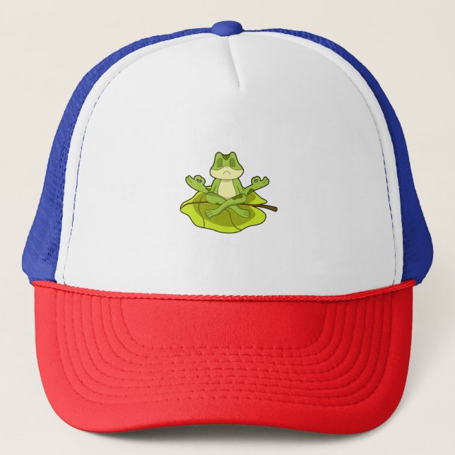 Gorra De Camionero Rana en Meditate (Anverso)