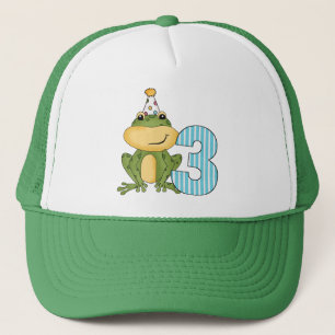 Gorra De Camionero Rana fiesta camisetas de tercer cumpleaños y regal